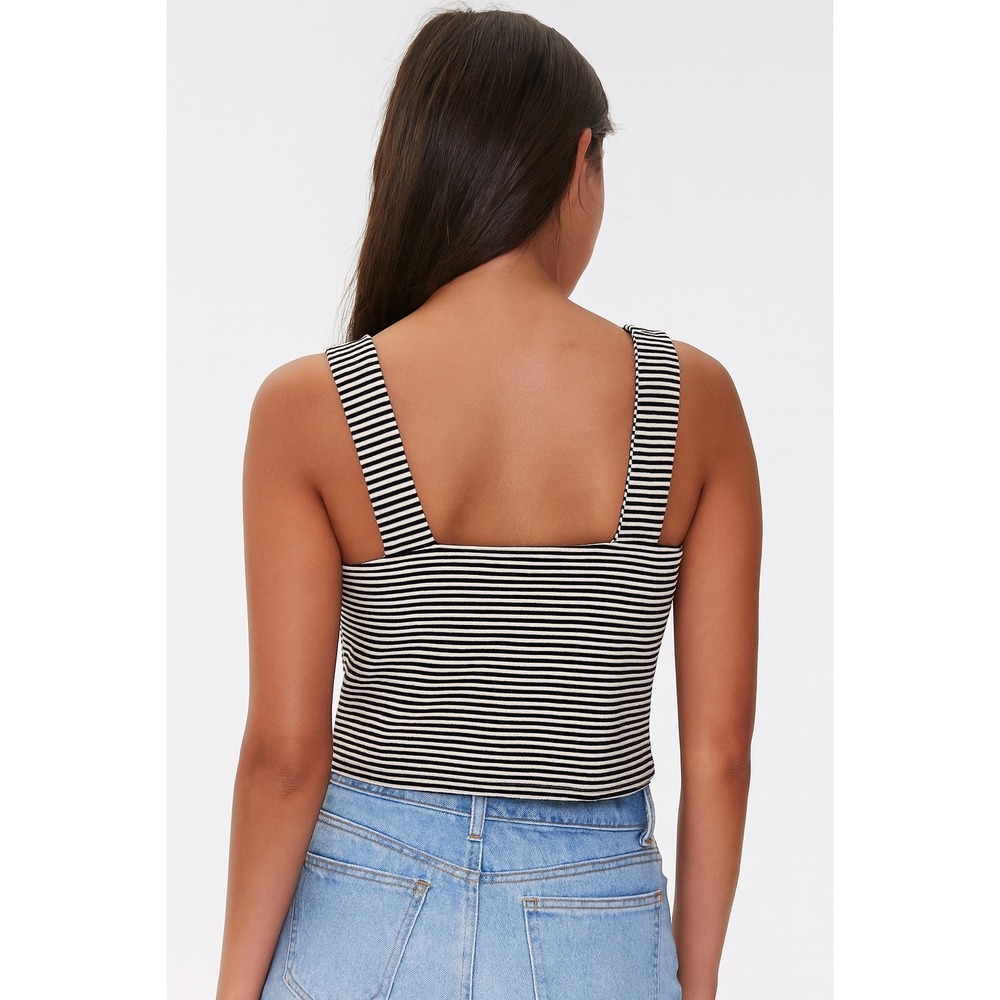Forever 21 Striped Cropped Tank Top –‎ Size S
